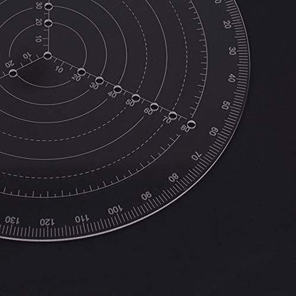 Round Center Finder Compass Clear Acrylic Lathe Centering Tool Circle Gauge for Drawing Circles Wood Turning Lathe Work Tool Circles Diameter