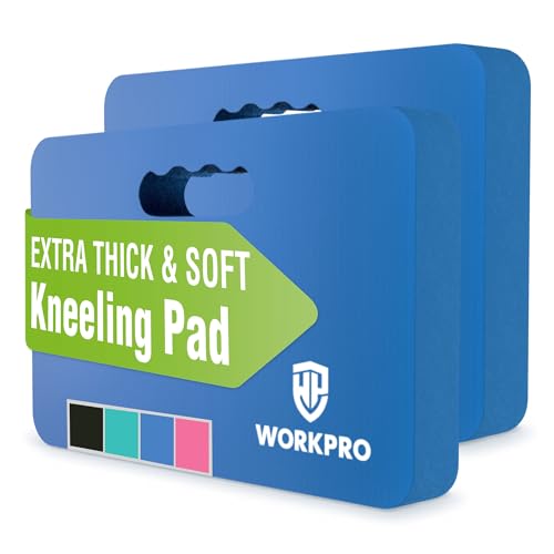 WORKPRO Extra Thick Kneeling Pad, 2 Pack, 17.5 x 11 x 1.5 in, Blue - color: Blue, size: 2 Pack