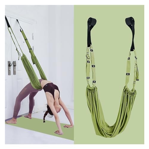 Waist Back Leg Stretch Strap Yoga Fitness Stretcher Back Bend Assist Trainer Waist Flexibility Equipment Over Door Yyoga Sstrap for Pilates, Dancing, Gymnastics Training Belt with Door Anchor