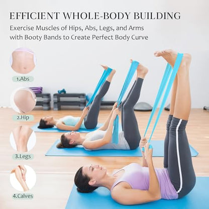 HIMESPORNER 60 Pcs Bulk Resistance Bands Latex-Free for 20 Team Members | Suitable for 20 members, 3 Pieces Each Set, TPE Exercise Bands for Physical Therapy, Yoga, Pilates