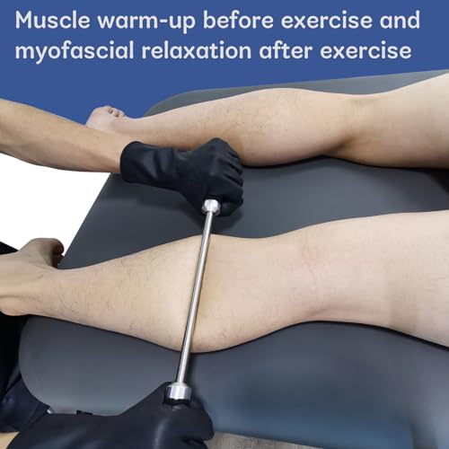 Stainless Steel Muscle Roller Stick for Legs with Silicone Grip and Ball Bearing Foot Roller for Athletes - Massage Roller Stick