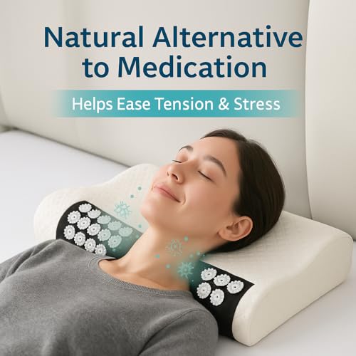 Acupressure Pillow – Memory-Foam Cervical Support for Neck & Back Pain Relief – Therapeutic Trigger-Point Massage Device
