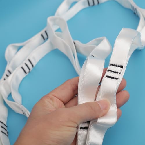 10PCS Nylon Daisy Chain Straps 23 KN for Aerial Yoga Hammock Swing Adjustable Aerial Silk Extender Hanging Rope for Aerial Yoga Belts 3.6FT 5.9FT Long