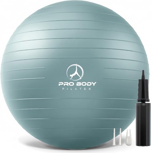 ProBody Pilates Yoga Ball - Vibrant Colors Exercise Ball - color: Mist, size: L: 23-26" (65 cm)