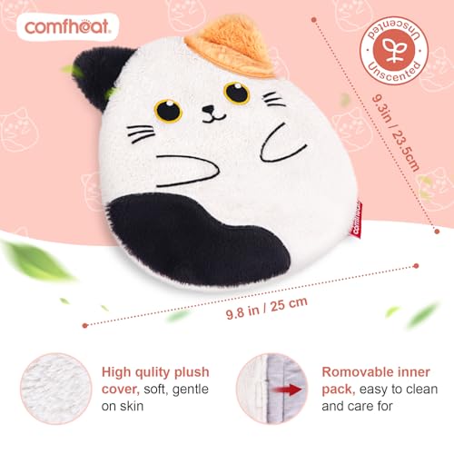 Lavender Weighted Eye Pillow for Yoga, Microwavable Moist Heat Eye Compress Mask Pillow comfheat Cat Microwave Heating Pad for Pain Relief, Unscented Microwavable Heating Pads Stuffed Animal