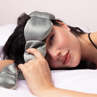 nodpod Mineralized Silk Gentle Pressure Sleep Mask, Weighted Eye Mask | Patented Light Blocking Design for Sleeping, Travel & Relaxation, Bead Filled, Machine Washable, BPA-Free, Willow - color: Willow Silk