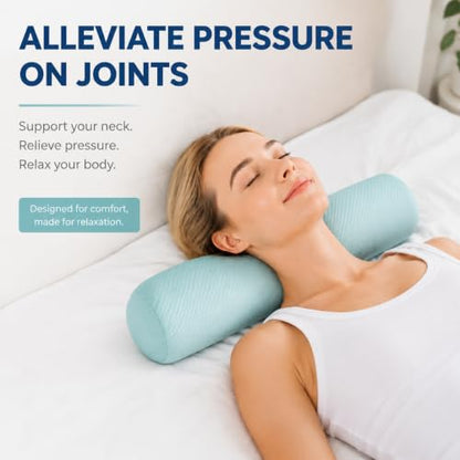Neck Roll Pillow, Cervical Neck Pillow Bolster Pillow for Sleeping - color: Sage Green