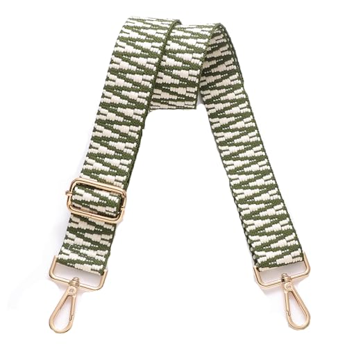 S-Jacorry Purse Strap Replacement Crossbody Wide Shoulder Strap Adjustable Canvas Straps Handbag Strap Replacement Belts - color: Gold Buckel-272