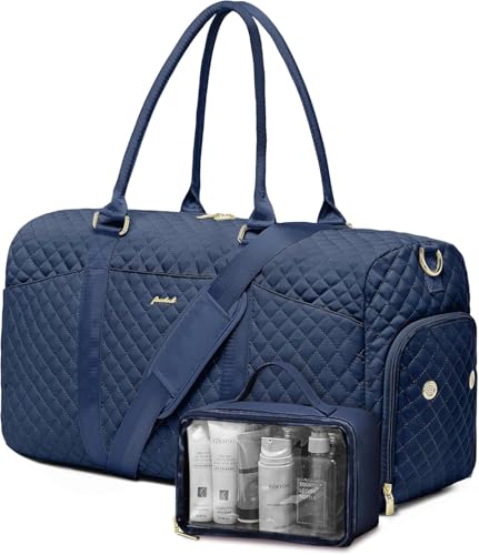 Women Weekender Travel Duffle Bag: Travel Duffel Overnight Bags with Shoe Compartment Large Carry on Tote with Toiletry Bag Weekend Traveling Yoga Gym Hospital Bag for Women with Wet Pocket Blue - color: 05-Blue, size: X-Large