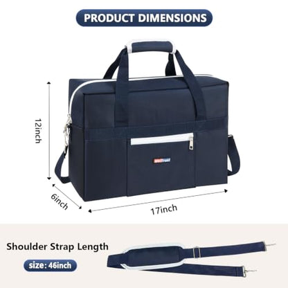Gym Bag for Women Men, Water-Resistant Duffle Bag for Travel Sports, Lightweight Carry On Bag with Handles and Detachable Shoulder Strap (Blue) - color: Blue
