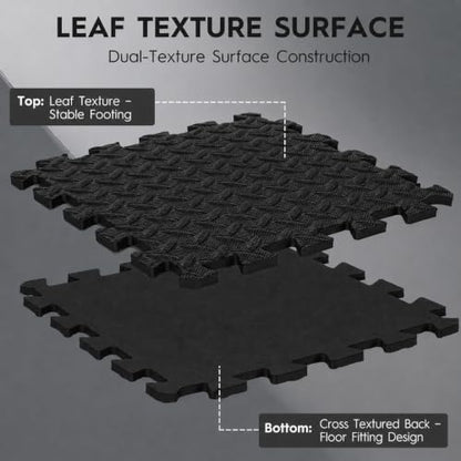 18 Pcs EVA Foam Floor Tiles, Puzzle Exercise Mat Set for Gym - color: Woodland Camo Trio