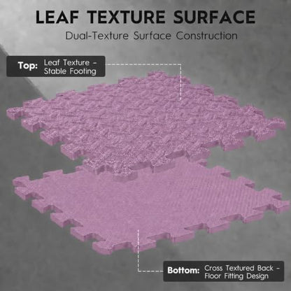 18 Pcs EVA Foam Floor Tiles, Puzzle Exercise Mat Set for Gym - color: Pink