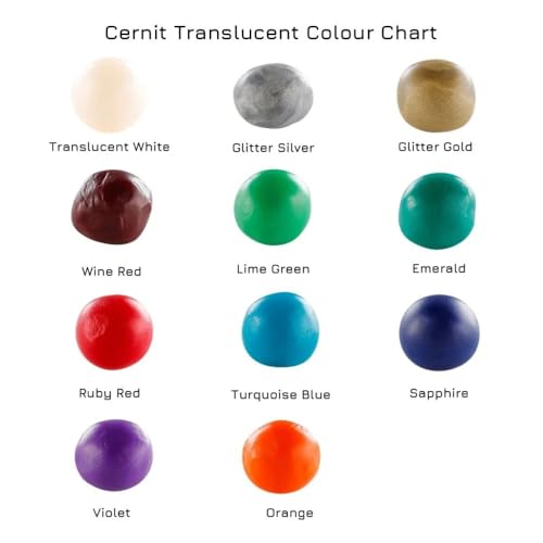 CERNIT Transparant Clay 56g, Ruby Red, 7 x 5.5 x 1.5 cm - color: Ruby Red