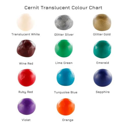 CERNIT Transparant Clay 56g, Ruby Red, 7 x 5.5 x 1.5 cm - color: Ruby Red