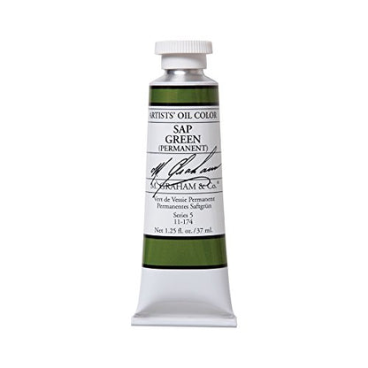 M. Graham Artist Oil Paint Sap Green, Permanent 1.25oz/37ml Tube - color: Sap Green Permanent, size: 1.25 Fl Oz (Pack of 1)