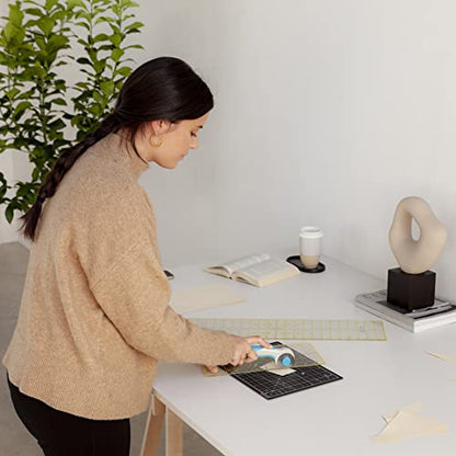 Elan Cutting Mat A4 Black & Taupe, Self Healing Cutting Mat 9x12 Inch, 5-Ply Craft Board Black, Hobby Board for Crafts 9x12 Inch - style: 12 x 9"