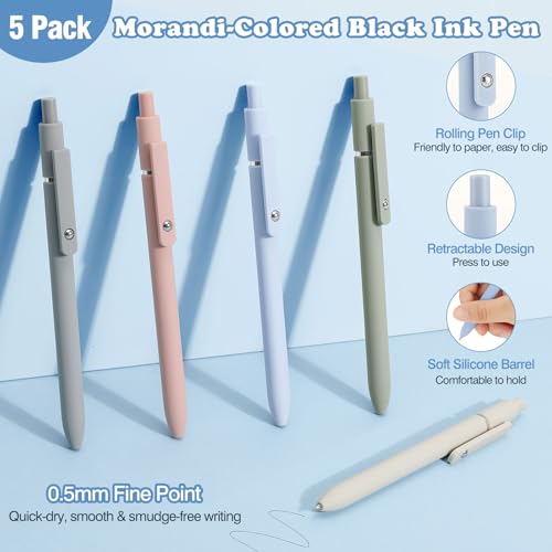 MoKo Pencil Case with Supplies, 60Pcs Aesthetic School Set, Blue | Includes highlighters, gel and ballpoint pens, mechanical pencils, refills, sticky notes, correction tapes and rulers. - color: Blue-60P