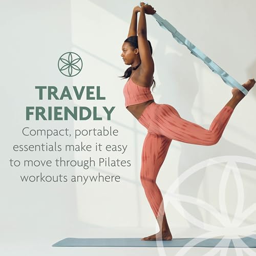 Gaiam Pilates Starter Bundle, Mat, Ring & Resistance Kit