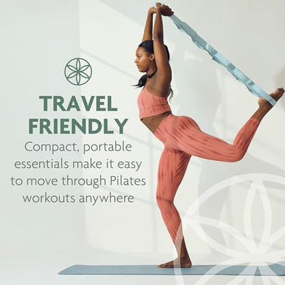 Gaiam Pilates Starter Bundle, Mat, Ring & Resistance Kit