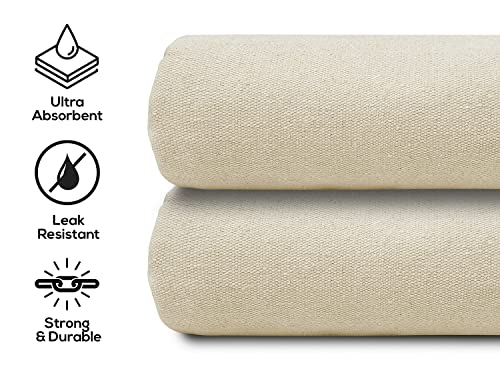 Canvas Drop Cloth for Painting (Size 4x5 Feet - Pack of 2) Painters Drop Cloth for Painting, Furniture, Crutains & Floor Protection - All Purpose Thick Canvas tarp with Double Stitched Edges - size: 4x5 Feet - 2 PK