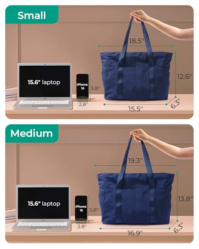 BAGSMART Gym Tote Bag for Women, 24L/28L Travel Tote Yoga Mat Bag - color: Navy Blue, size: Small
