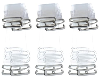 DIVA'S Clear Bra Straps Adjustable Multiple Sizes - size: 10mm Width - 3 Pairs