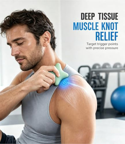 Trigger Point Massage Tool, 3" × 2.6", Deep Tissue Manual Massage Ball for Muscle Knots & Myofascial Release, Physical Therapy Tool for Plantar Fasciitis, Foot Hand Hip & Back Soreness Relief - color: Green
