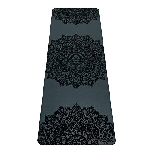 YOGA DESIGN LAB | The Infinity Mat | Luxurious Non-Slip Design Provides Unparalleled Grip to Support and Align You Beautifully | Eco-Friendly | w/Carrying Strap! - color: Mandala Charcoal, size: 3mm