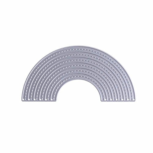 Rainbow Cutting Dies Sun Die Cuts Metal Embossing Stencils Template Mould for Making Card DIY Scrapbooking Photo Album Decorative (Large Size) - style: Sun and Rainbow