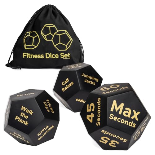Exercise Dice & Workout Dice Set, 3 Pack 12-Sided, PE & Gym