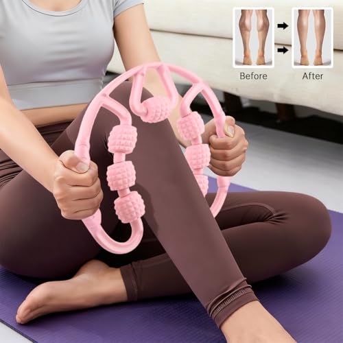 Pilates Essentials Kit for Women, 14 Pcs Pilates Equipment for Home Workouts with Yoga Circle Ball Ring, 5 Resistance Bands,Pedal Puller Resistance Band - color: Pink