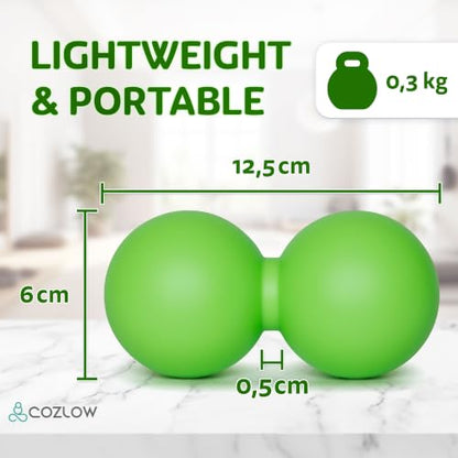 COZLOW Peanut Massage Ball - Deep Tissue Therapy, Pain Relief - Jade Green - color: Jade Green