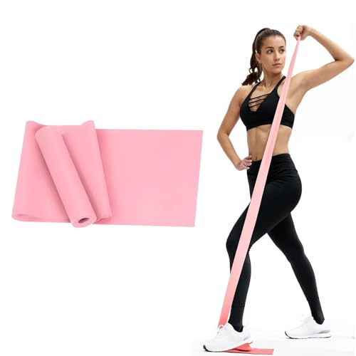 1 Psc Resistance Bands for Women & Men, Strength Training, Yoga & Home Workouts, Latex-Free Elastic Exercise Bands - color: A1-Pink, size: 59inch