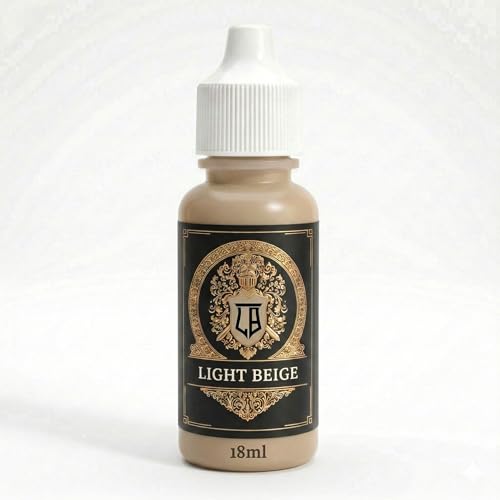 Ludus Bellum Miniature Paint Light Beige Color 18ml Dropper Bottle | Professional Acrylic Paint for Miniatures & Models, Provides Quality Acrylic Tones and Shades for Warhammer 40K D&D Figures - color: Light Beige