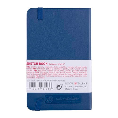 Talens Japan T9314-231M 452132 Art Creation Sketchbook, Drawing Notebook, 3.5 x 5.5 inches (9 x 14 cm), Navy Blue - color: blue (navy blue), size: 9×14cm