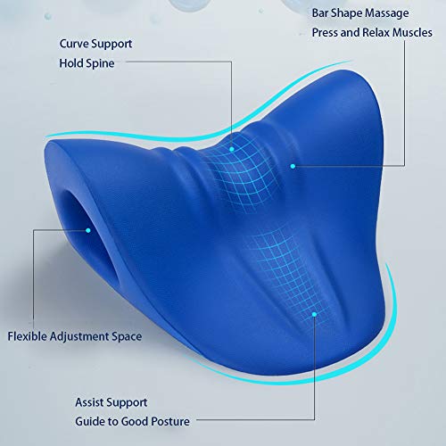 RESTCLOUD Neck and Shoulder Relaxer, Cervical Traction Device for TMJ Pain Relief and Cervical Spine Alignment, Chiropractic Pillow Neck Stretcher