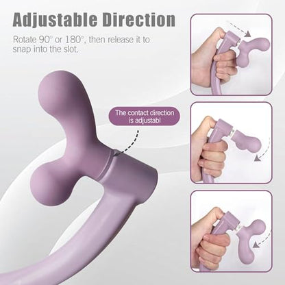 Self Massage Tool - Original Trigger Point Therapy for Back and Neck, Lower Back Massager, Myofascial Release Tool & Deep Tissue Muscle Massage Stick, Shoulder,Leg,Feet, Purple (Purple) - color: Purple