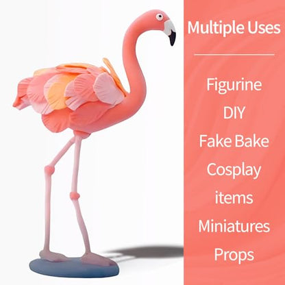 Air Dry Clay Lightweight, Flexible Modeling Clay for Adults Arts and Crafts | Professional & Moldable, Soft & No-Stick, Polymer Clay for Sculpting, Molding,Anime Figures,Making Costumes,DIY Projects - color: Pink