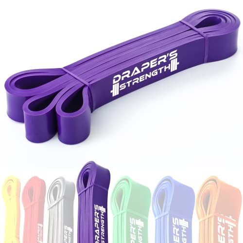Draper's Strength Heavy Duty Resistance Stretch Loop Bands for Powerlifting Workout Exercise and Assisted Pull Ups - color: #04 Purple
