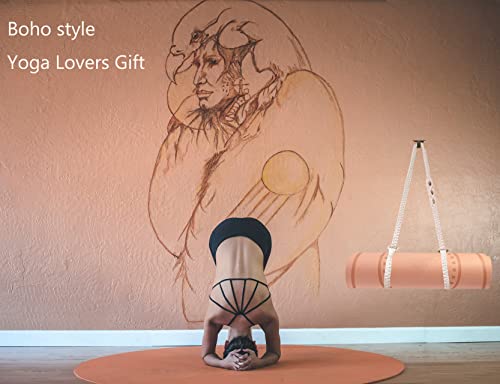 kiido Macrame Yoga Mat Carrying Strap [MAT NOT Included], Hand Woven Multi-Purpose Strap/Carrier - color: Ivory