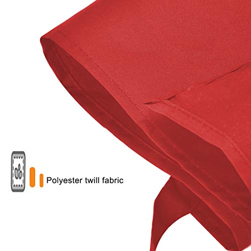 Red Plain Bib Aprons Bulk for Women Men Adult with 2 Front Pockets(Red,15 PCS) - color: Red-15pcs