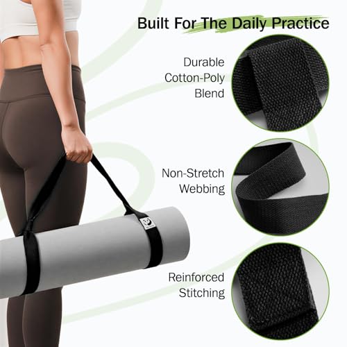Slim Panda Yoga Mat Straps for Carrying, Adjustable Yoga Mat Carrier Sling Fits All Mats(Mat Not Included) - color: Dark Gray, size: 72 inches
