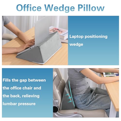 BALAPET Small Wedge Pillow for Side Sleeping, Premium Foam Bed Pillow for Side Sleeping,Triangle Wedge Pillow for Leg Elevation,Yoga,Reduce Back Pain