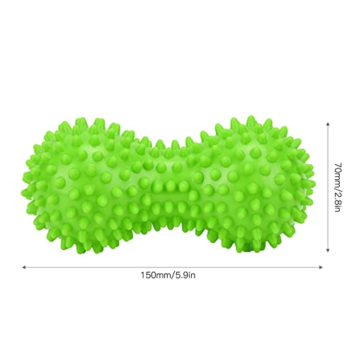 Drfeify Massage Ball, PVC Spiky Muscle Relaxation Ball for Pain Relief, with Strong Spikes for Fitness Yoga, Back Neck Feet (Green) - color: Green