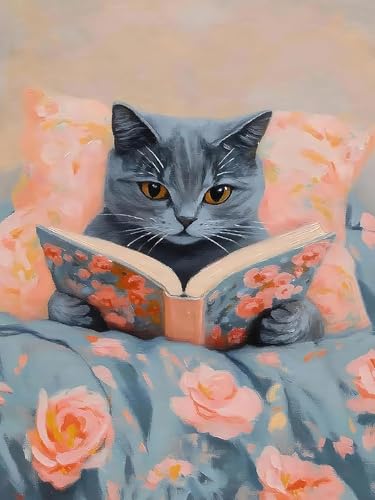 Black Cat Diamond Art Kits for Adults Diamond Painting Kit for Beginner | Bathroom Animal 5D Funny DIY Diamond Dots Full Drill Crafts for Gem Art Dot Art for Adults Home Wall Decor for Teens 12x16 in - color: DP03616