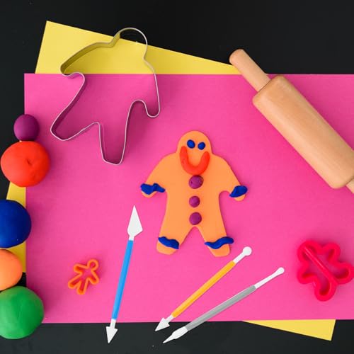 HARFINGTON 8pcs Plastic Clay Tools Double-Headed Crafts Modeling Kit Clay Sculpting Tools Pottery Carving for Shaping Cutting Decoration Embossing Purple