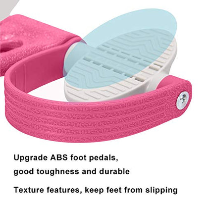 Pedal Resistance Bands with Handles Exercise Bands Multifunction Tension Rope Fitness for Working Out Arm Abs Legs Stretch Bands - color: Pink