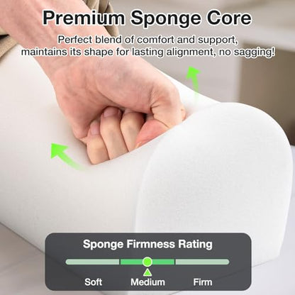 3/4 Round Massage Table Bolster Pillow with Strap Handle, 26 x 6 x 6 In | PU Leather Massage Bolster for Under Legs, Cozy Positioning Support Pillow for Knee Neck Back Pain Relief - Black - color: 3/4 Round - Black