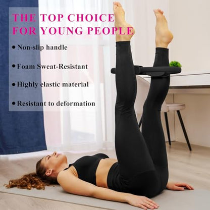 10 Pack Pilates Ring Set, 15" Pilates Fitness Circle for Women, Travel Office & Home Pilates Workout Equipment for Upper Body Core Glutes Inner Thigh, Pilates Essentials for Studio Equipment.