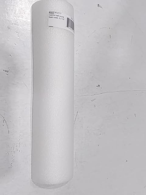 212 Main 3 x 12 inch PE Foam Slim Half Round Roller - White